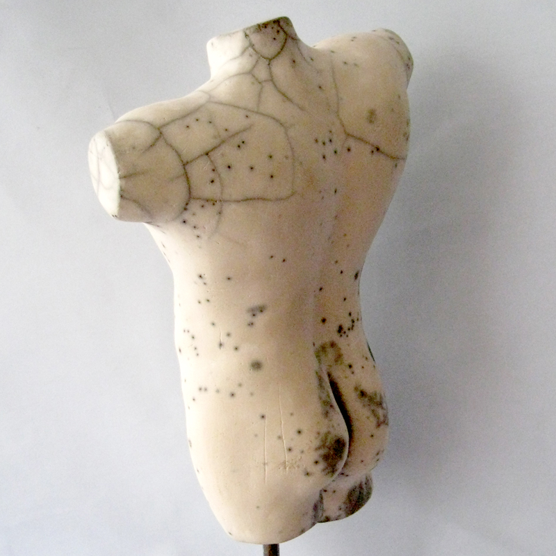marmor mann torso keramik nackt raku